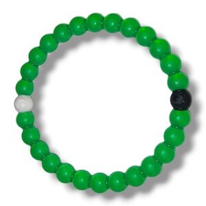 Lokai‎ Green Nature Conservancy Silicone Beaded Bracelet Size Large Balance